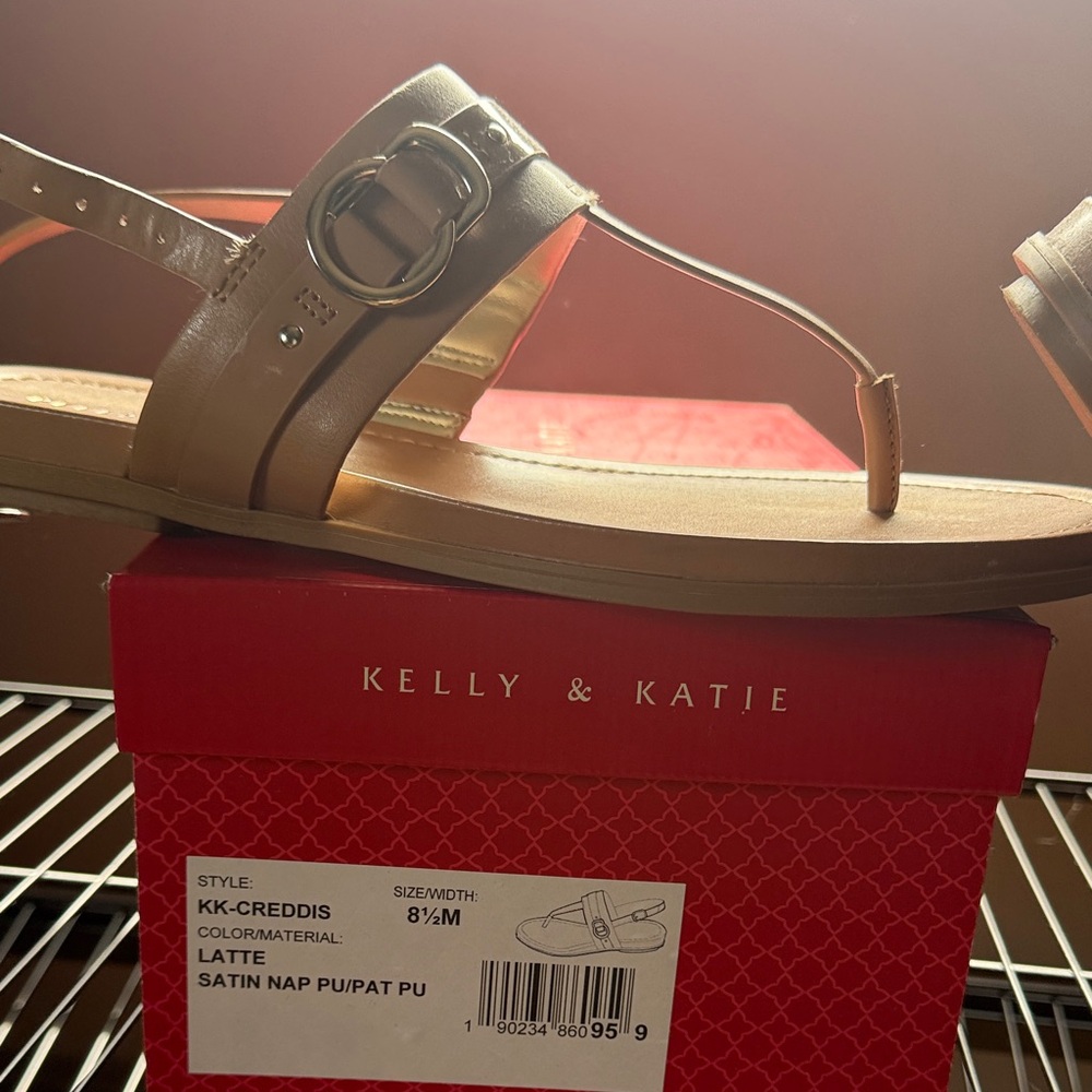 Kelly & Katie Beige Slide Sandals